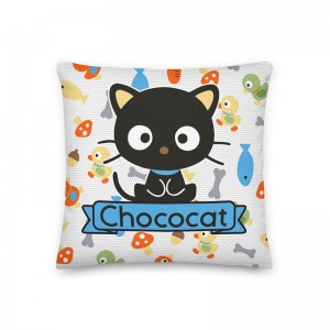 Sanrio Chococat Fish & Acorns 18" Square Sanrio Characters Pillow USA | XLPYE-0972