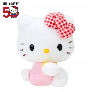 Sanrio Hello Kitty 50th Anniv. Plush Mascot (Red Gingham Bow) Sanrio Characters Plushies USA | IKNPO-3019