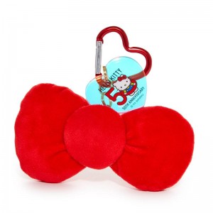 Sanrio Hello Kitty 50th Anniversary Bow Plush Mascot (2018) Accessories Keychain USA | GCLFJ-1674