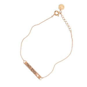 Sanrio Hello Kitty Gold Bar Accessories Bracelet USA | MOWEC-6453