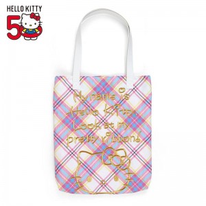 Sanrio Hello Kitty (Hello Kitty Dress Tartan Series) Bags Tote USA | ZPGEL-4593