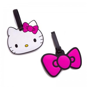 Sanrio Hello Kitty Pink Bow 2-pc Tag Set Sanrio Characters Luggage USA | DGTZI-7651