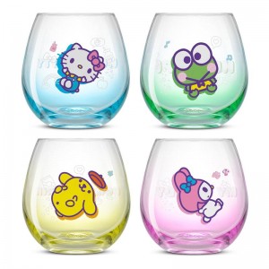 Sanrio Hello Kitty and Friends Above the Clouds Stemless (Set of 4) Sanrio Characters Glasses USA | PKBXD-4610