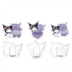 Sanrio Kuromi 3-Piece Paper Set (Charming Florals Series) Sanrio Characters Clip USA | KPNFE-2740