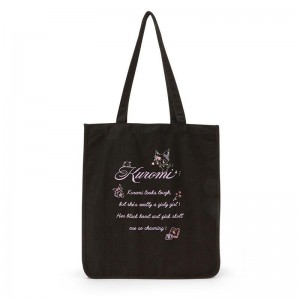 Sanrio Kuromi Canvas Easy (Black) Bags Tote USA | PEWCO-4063