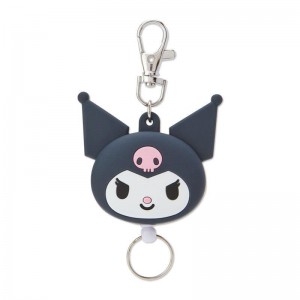 Sanrio Kuromi Face Reel Accessories Keychain USA | OHXDY-6849
