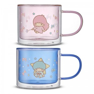 Sanrio LittleTwinStars Double Wall Coffees (Set of 2) Sanrio Characters Mug USA | QBIOV-7305