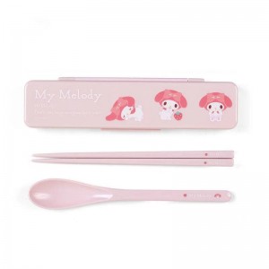 Sanrio My Melody Everyday & Spoon Set Sanrio Characters Chopsticks USA | ZPKCJ-6053