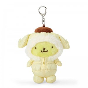 Sanrio Pompompurin Plush Mascot (Winter Snowsuit Series) Sanrio Characters Keychain USA | RJLGK-3870