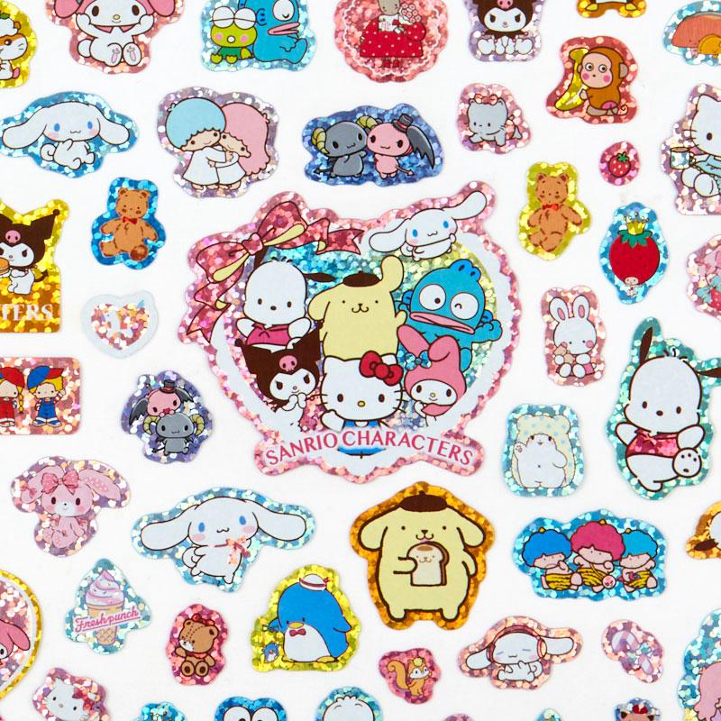 Sanrio 100-Piece Glitter Sticker Sheet Sanrio Characters Sticker Sheet  USA |  MFXPQ-1957