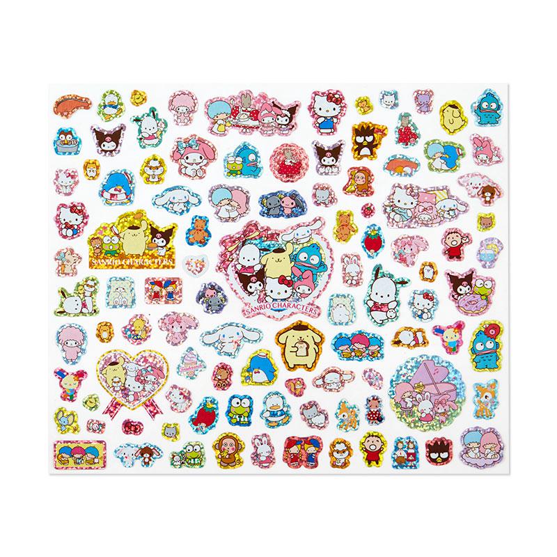 Sanrio 100-Piece Glitter Sticker Sheet Sanrio Characters Sticker Sheet  USA |  MFXPQ-1957