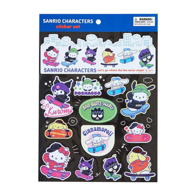 Sanrio 13-pc (Sk8r Squad Series) Sanrio Characters Sticker Sheet  USA |  KFBCI-0526