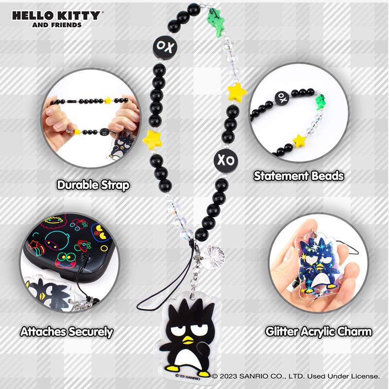 Sanrio Badtz-maru Beaded Charm Mobile Phone Sanrio Characters Wrist Straps  USA |  RLPUV-1042