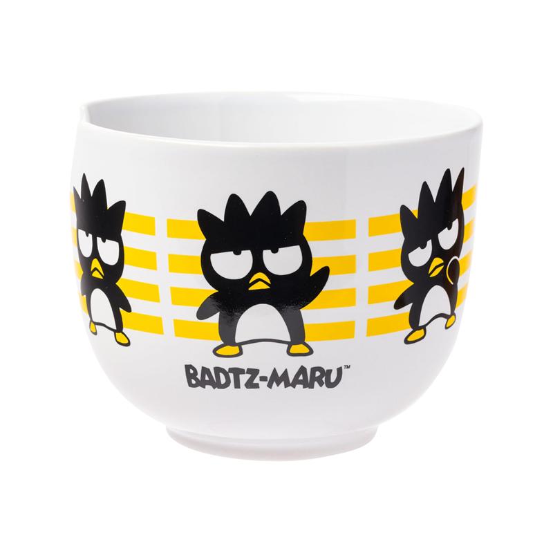 Sanrio Badtz-maru Ceramic Ramen Bowl and Chopstick Set (Stripes) Sanrio Characters Bowl  USA |  LIBGJ-0512