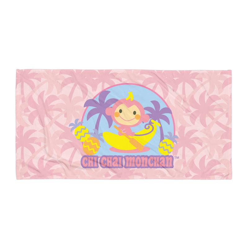Sanrio Chi Chai Monchan Pink Palms Beach Towel Sanrio Characters Towel  USA |  OLBUV-8071