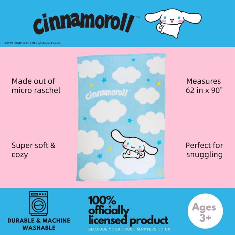 Sanrio Cinnamoroll Wish Upon A Star Throw Sanrio Characters Blanket  USA |  KUHST-7536