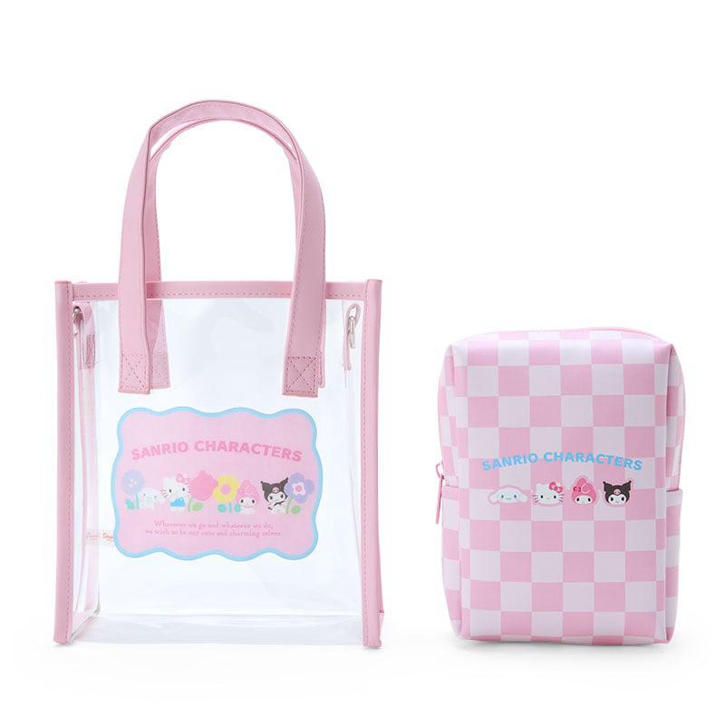 Sanrio Clear Convertible Mini (Pastel Check Series) Sanrio Characters Tote  USA |  OPHZG-8024