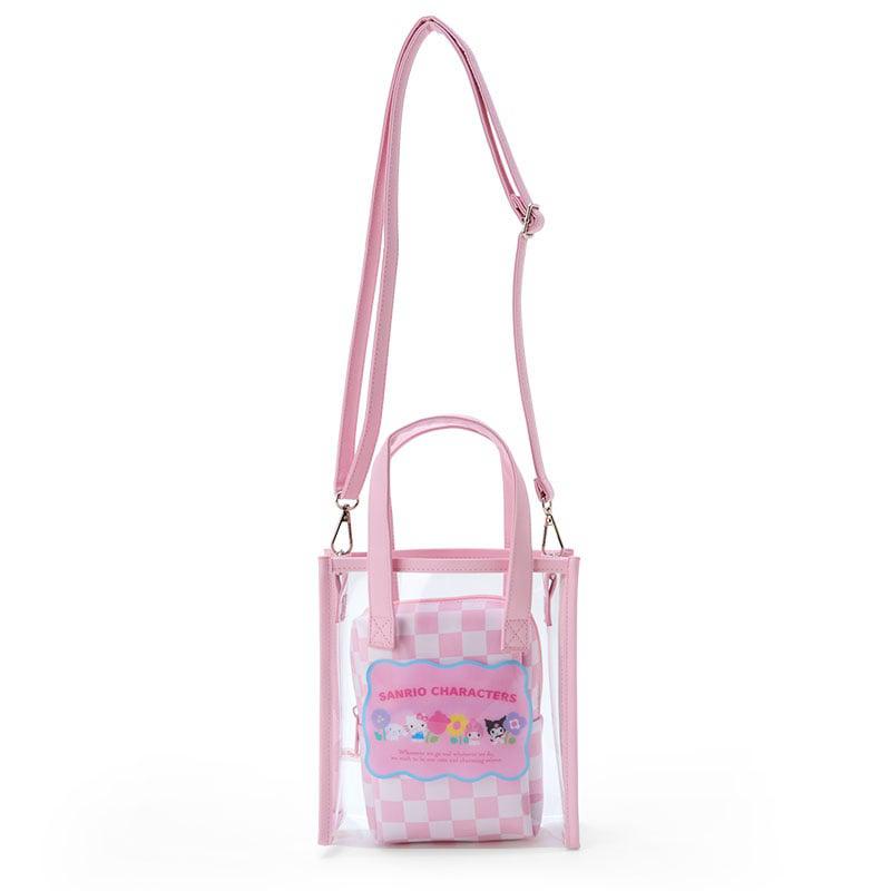 Sanrio Clear Convertible Mini (Pastel Check Series) Sanrio Characters Tote  USA |  OPHZG-8024