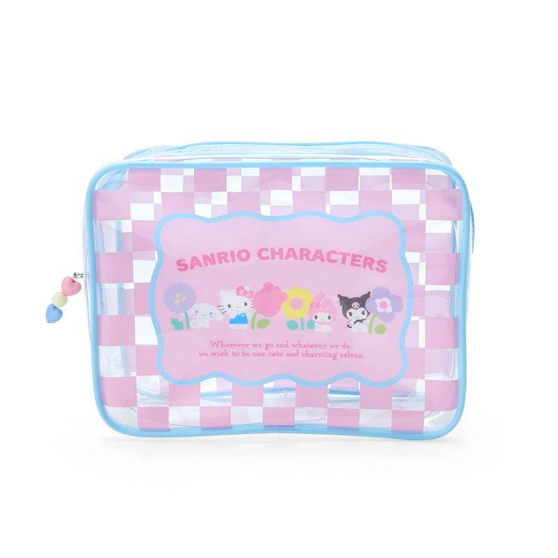 Sanrio Clear Zipper (Pastel Check Series) Sanrio Characters Pouch  USA |  DPLZR-9723