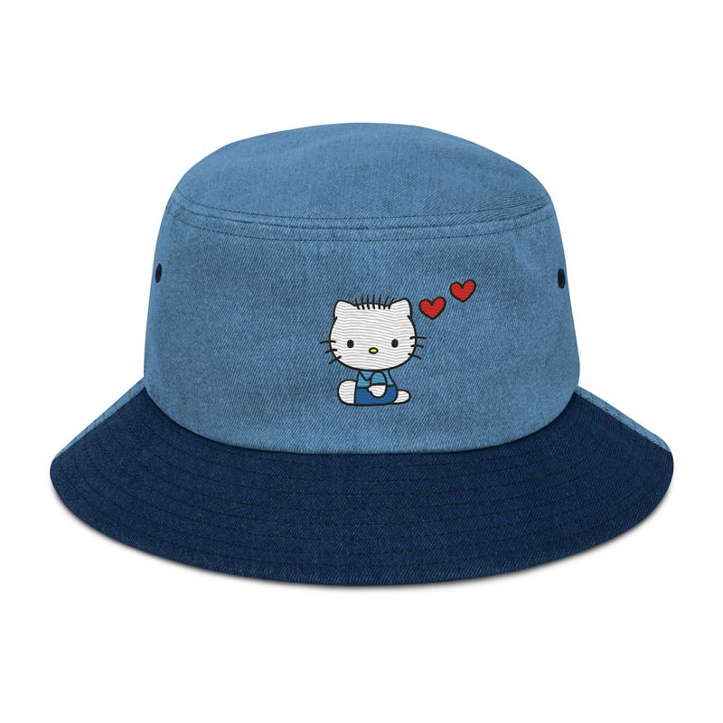 Sanrio Dear Daniel Embroidered Denim Accessories Bucket Hat  USA |  IGVQH-0492