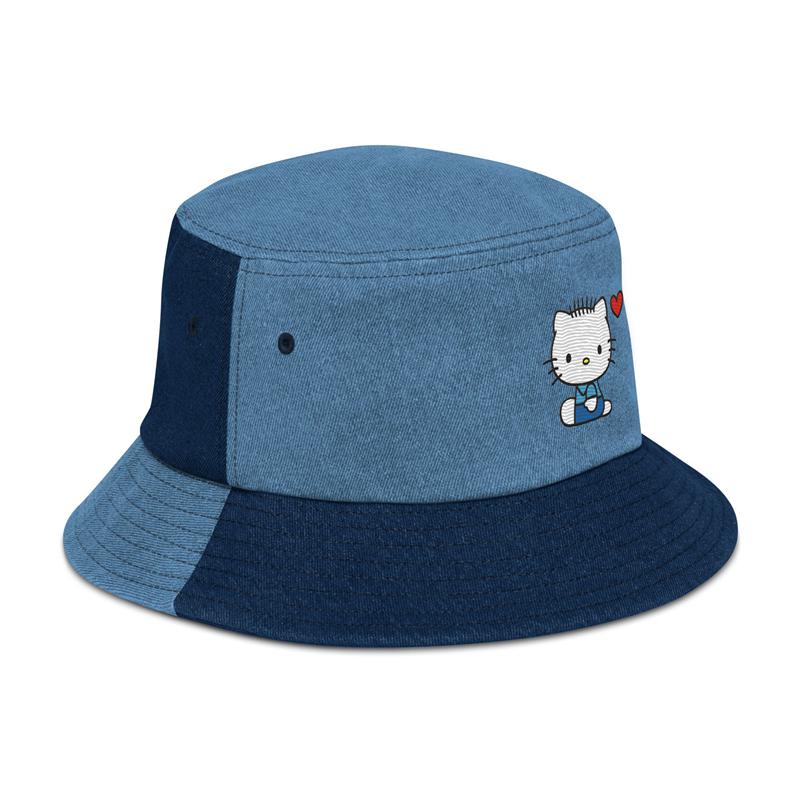 Sanrio Dear Daniel Embroidered Denim Accessories Bucket Hat  USA |  IGVQH-0492