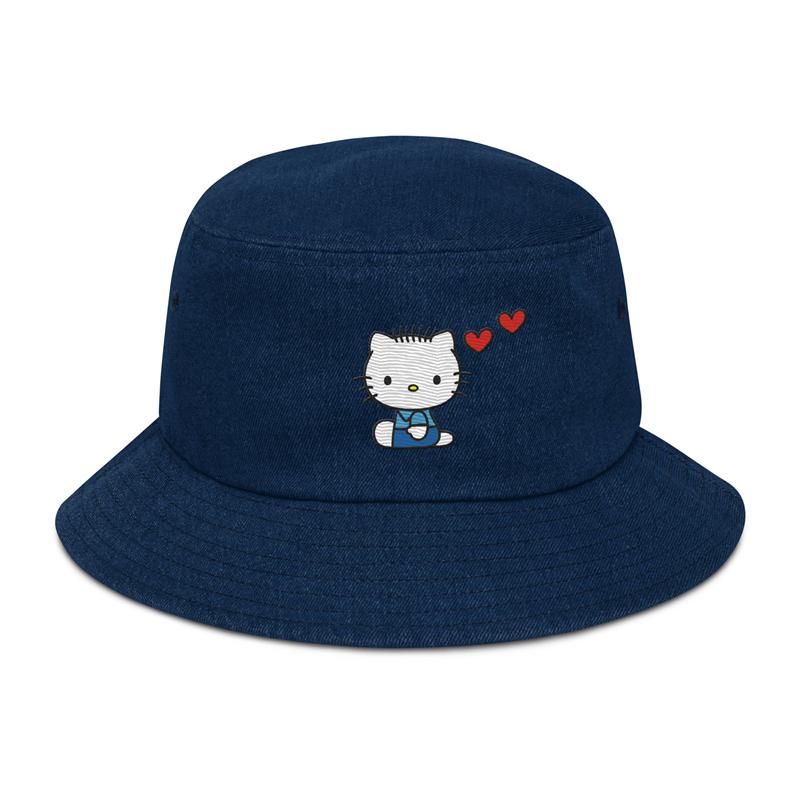 Sanrio Dear Daniel Embroidered Denim Accessories Bucket Hat  USA |  IGVQH-0492