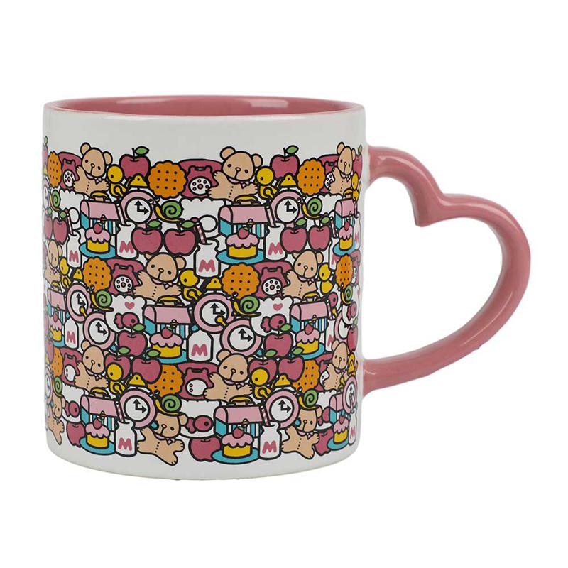 Sanrio Hello Kitty 16oz Heart Handle Ceramic Sanrio Characters Mug  USA |  REZPI-2608
