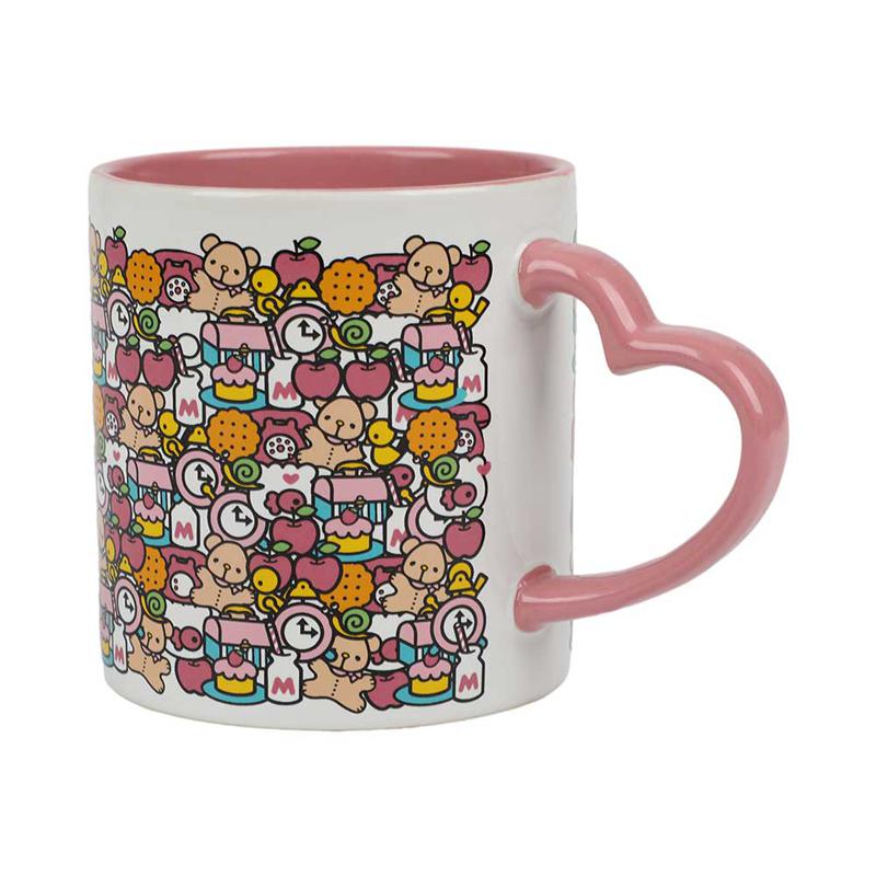 Sanrio Hello Kitty 16oz Heart Handle Ceramic Sanrio Characters Mug  USA |  REZPI-2608