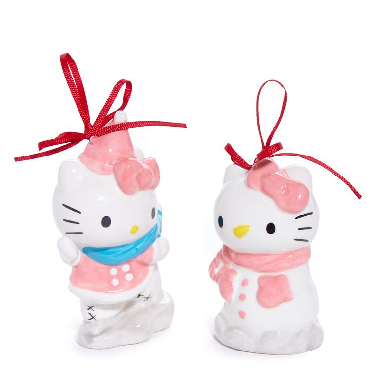 Sanrio Hello Kitty 2-pc Holiday Ceramic Set (Winter Play) Sanrio Characters Ornament  USA |  LQXOU-6891