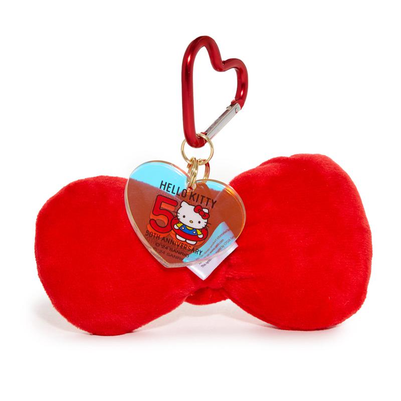 Sanrio Hello Kitty 50th Anniversary Bow Plush Mascot (2018) Accessories Keychain  USA |  GCLFJ-1674