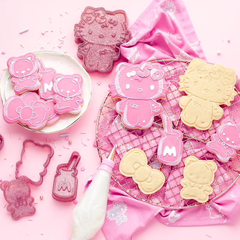 Sanrio Hello Kitty 50th Anniversary Cookie Stamp and Frosting Set Sanrio Characters Cookie  USA |  RVULG-7146