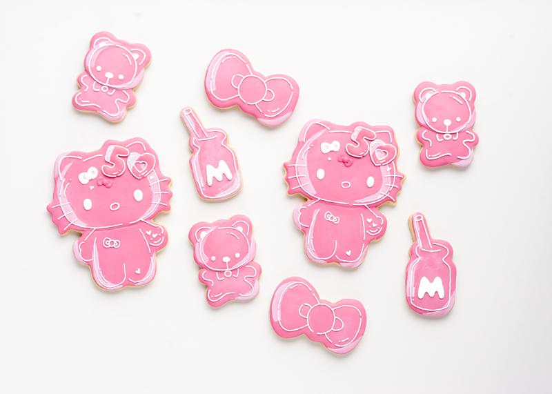 Sanrio Hello Kitty 50th Anniversary Cookie Stamp and Frosting Set Sanrio Characters Cookie  USA |  RVULG-7146