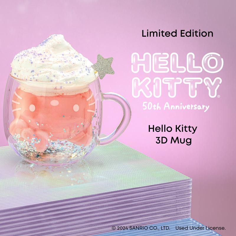Sanrio Hello Kitty 50th Anniversary Limited Edition 3D Double Wall Sanrio Characters Mug  USA |  IAMJV-3709