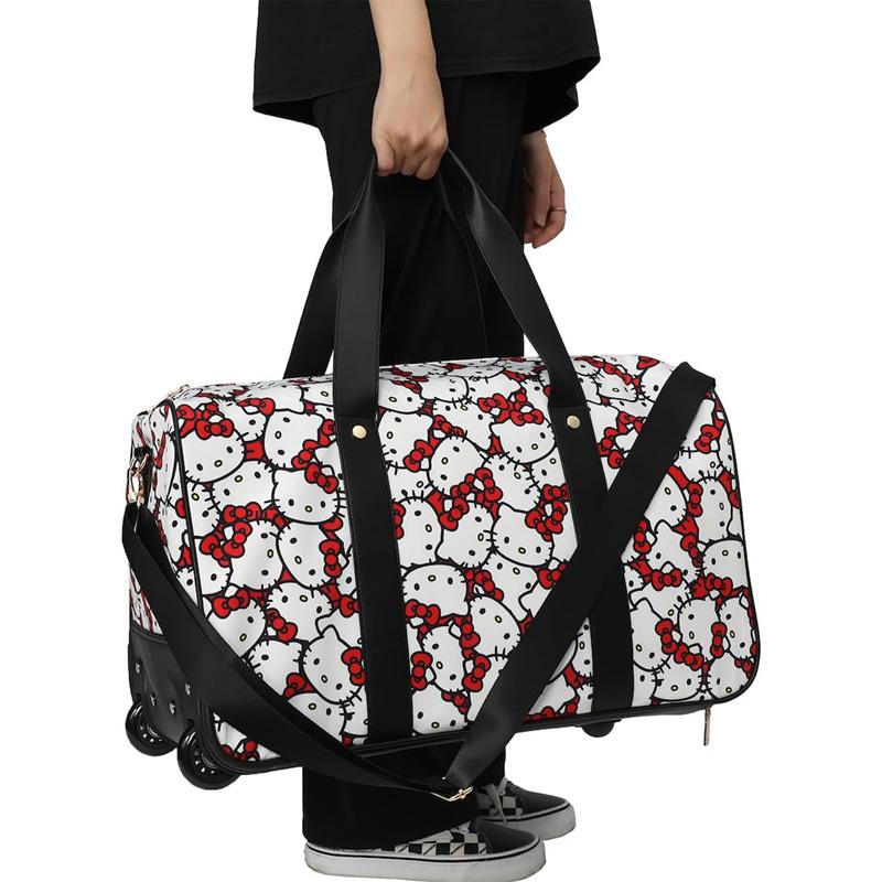 Sanrio Hello Kitty All-Over Print Rolling Sanrio Characters Duffle Bag  USA |  QFPIT-2147