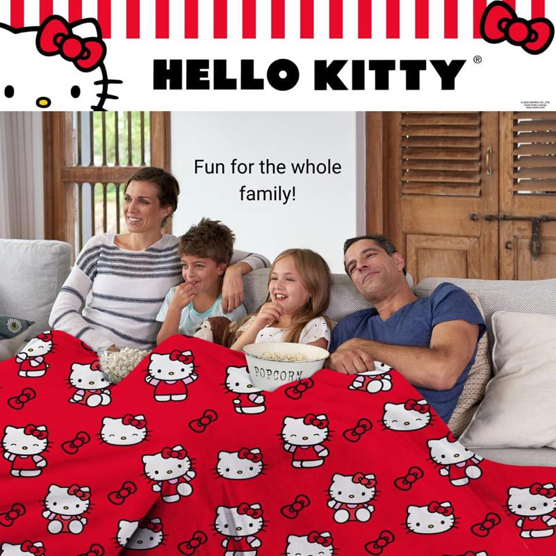 Sanrio Hello Kitty Always Red Cozy Throw Sanrio Characters Blanket  USA |  OHDEG-8674