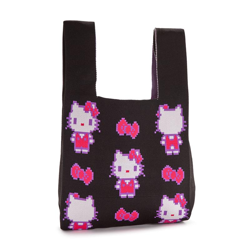 Sanrio Hello Kitty Black Knit (Retro Pixel Series) Bags Shopper Bag  USA |  WAEQG-4510