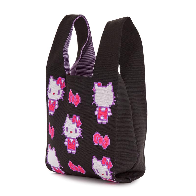 Sanrio Hello Kitty Black Knit (Retro Pixel Series) Bags Shopper Bag  USA |  WAEQG-4510