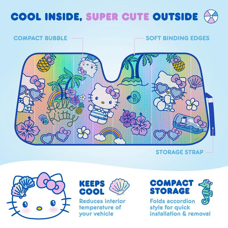 Sanrio Hello Kitty Car (Summer Sailing) Sanrio Characters Sun Shade  USA |  XUFJH-8192