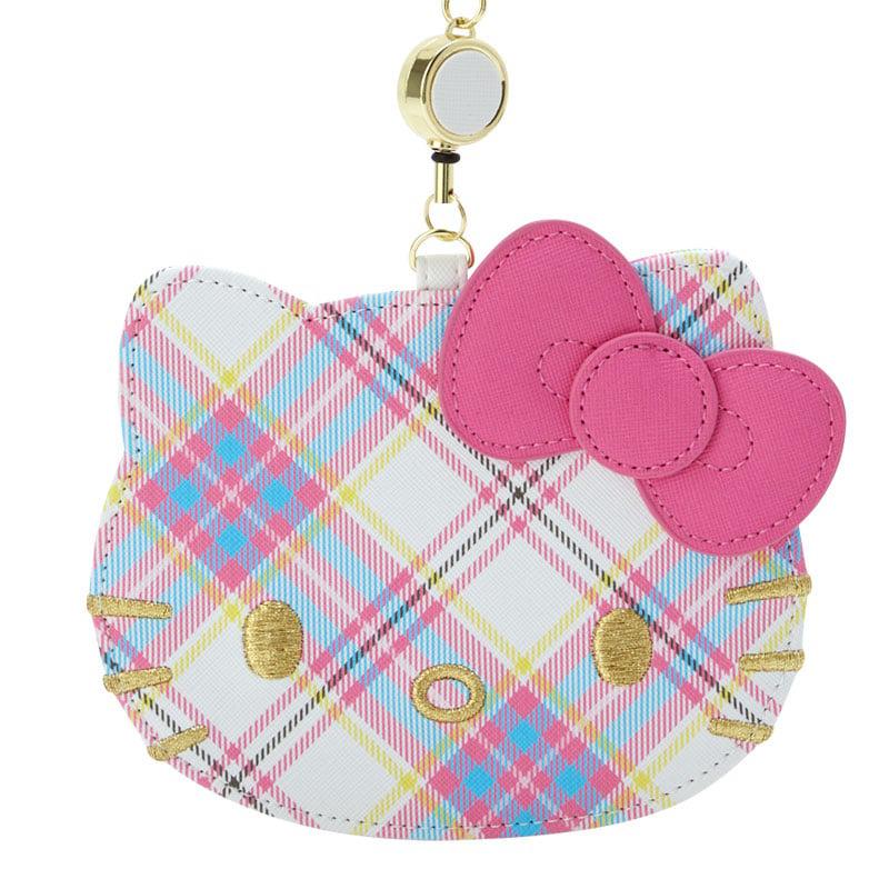Sanrio Hello Kitty Card with Reel (Hello Kitty Dress Tartan Series) Sanrio Characters Keychain  USA |  NIKSC-8531