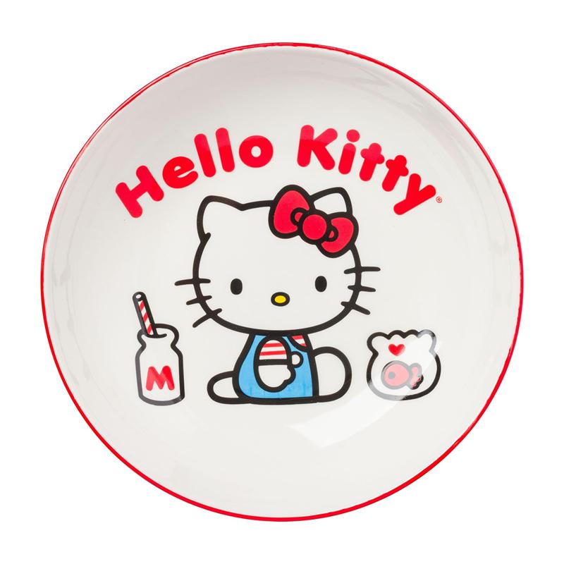 Sanrio Hello Kitty Ceramic Dinner Bowl (Classic Milk Bottle) Sanrio Characters Bowl  USA |  YSMRD-7804