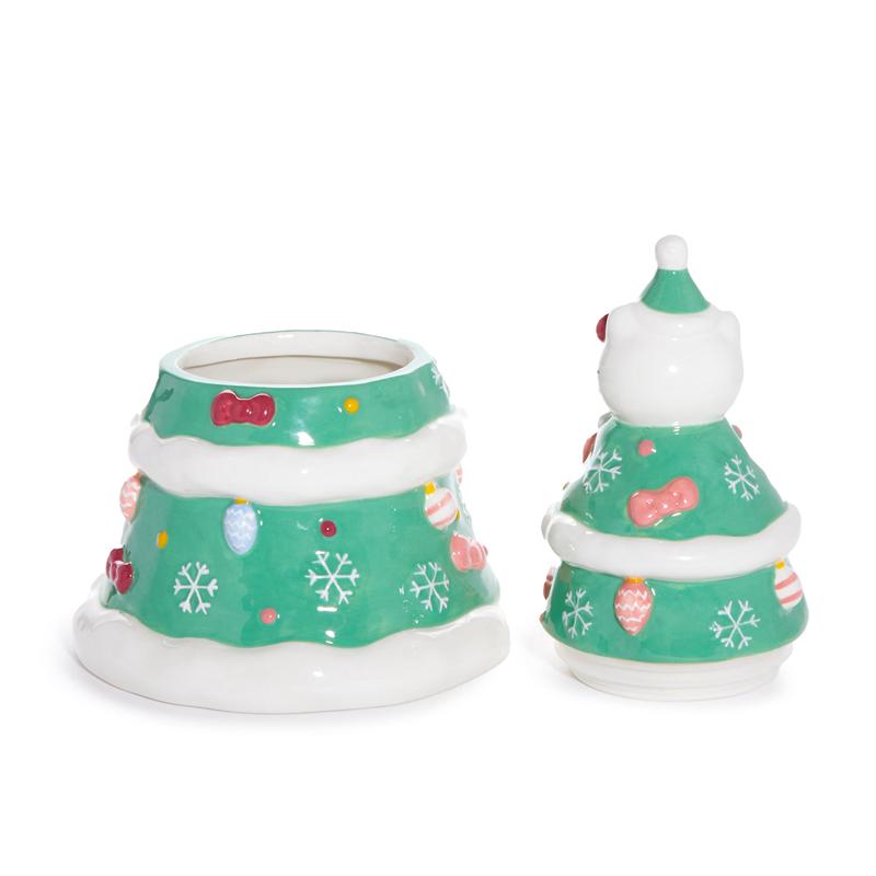 Sanrio Hello Kitty Ceramic Holiday Tree Sanrio Characters Cookie Jar  USA |  ZTUSD-2715