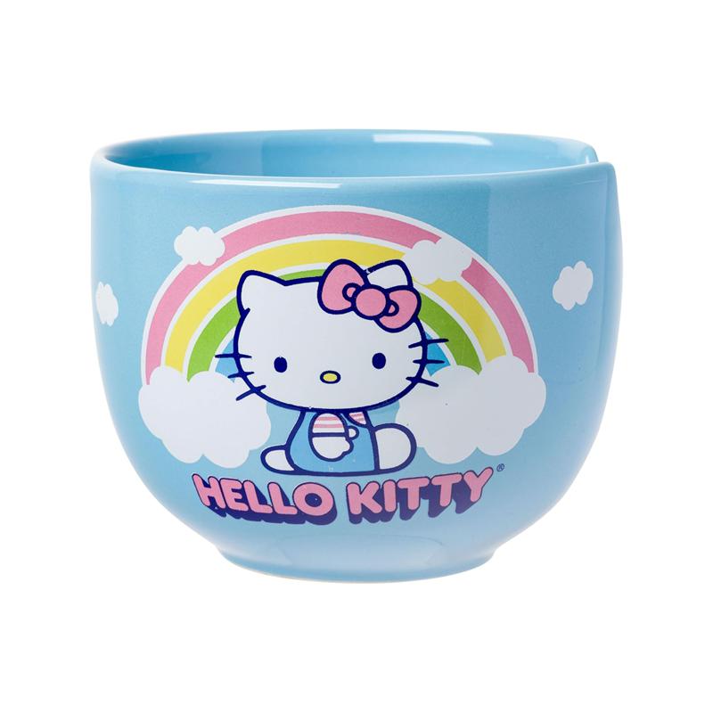 Sanrio Hello Kitty Ceramic Ramen Bowl and Chopstick Set (Rainbow) Sanrio Characters Bowl  USA |  UBGVI-9370