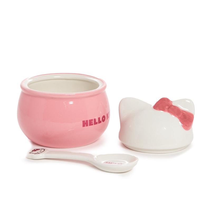Sanrio Hello Kitty Ceramic Sculpted Bowl and Spoon Set Sanrio Characters Bowl  USA |  WZAVL-5823