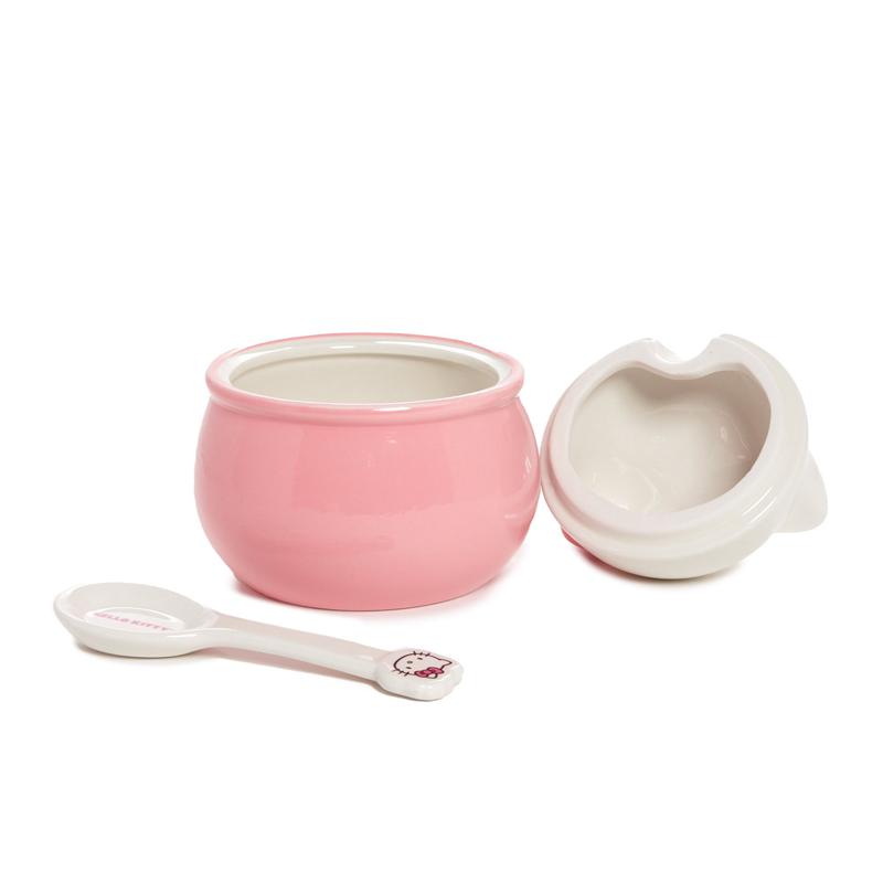 Sanrio Hello Kitty Ceramic Sculpted Bowl and Spoon Set Sanrio Characters Bowl  USA |  WZAVL-5823