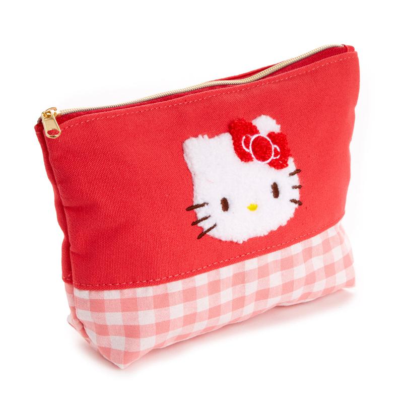 Sanrio Hello Kitty Chenille Gingham Zipper Sanrio Characters Pouch  USA |  FJTVD-8652