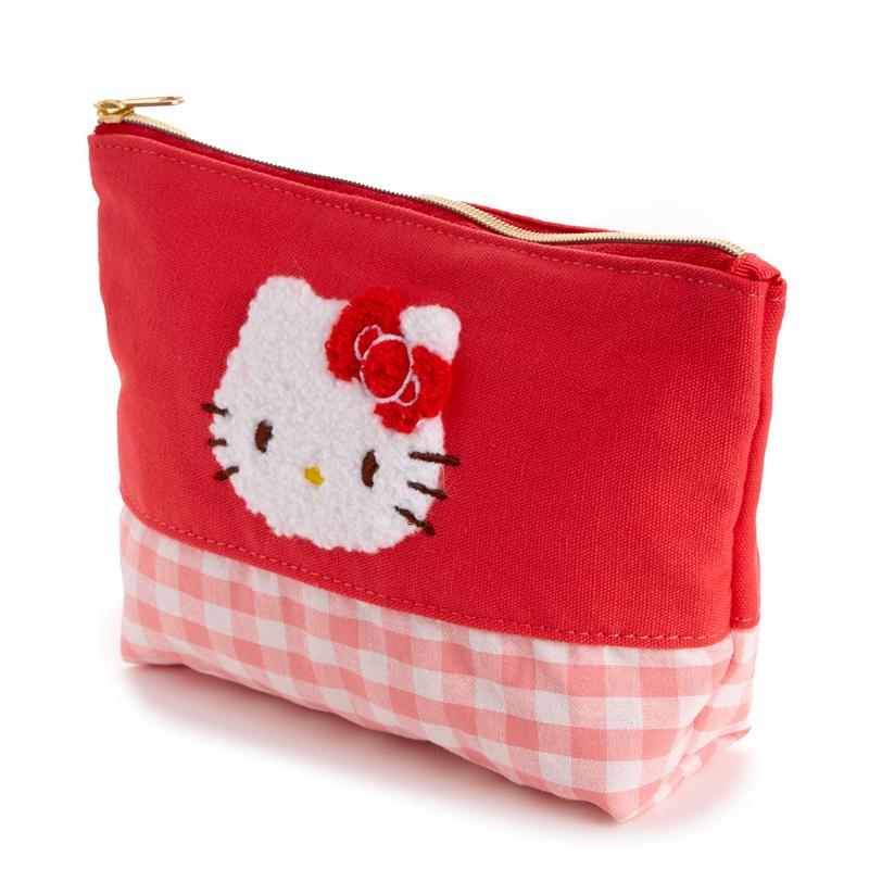 Sanrio Hello Kitty Chenille Gingham Zipper Sanrio Characters Pouch  USA |  FJTVD-8652