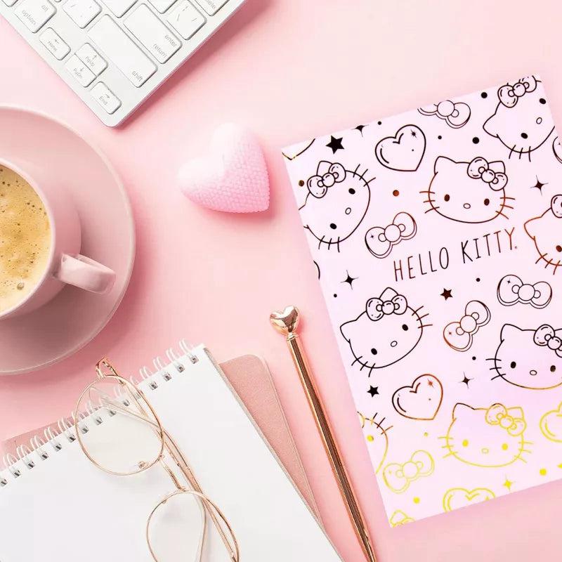 Sanrio Hello Kitty Gold Foil Hardcover Journal Sanrio Characters Journal  USA |  MUONK-8130