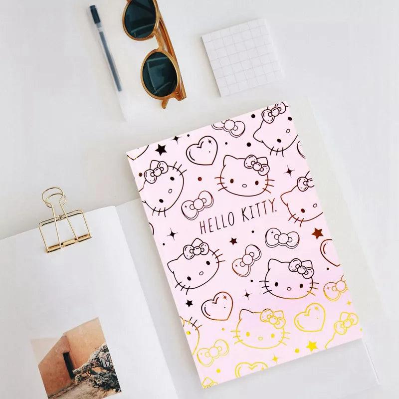 Sanrio Hello Kitty Gold Foil Hardcover Journal Sanrio Characters Journal  USA |  MUONK-8130