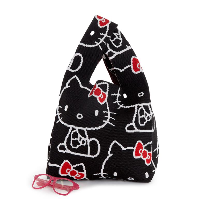 Sanrio Hello Kitty Knit (Black) Sanrio Characters Shopper Bag  USA |  APUEK-9671