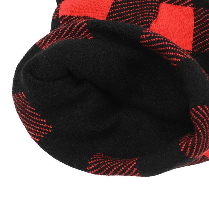 Sanrio Hello Kitty Knit Red Plaid Accessories Beanie  USA |  XGHWQ-3450